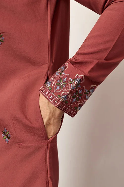 Luxury Royal Look Orange Kurta with Dupatta