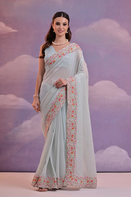 Off-white saree
