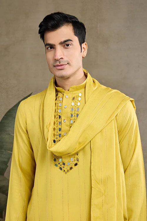 Yellow Dupatta Kurta Dupatta