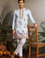 Elegant Look Indian Festive Sky Blue Kurta for Men