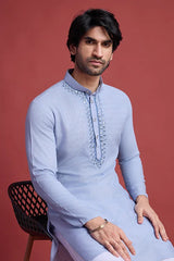 Sky Blue Rayon Kurta