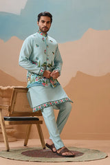 Sky Color Koti Kurta Set