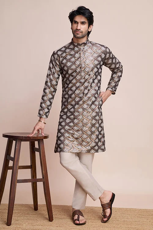 Stylish Beige Men's Kurta