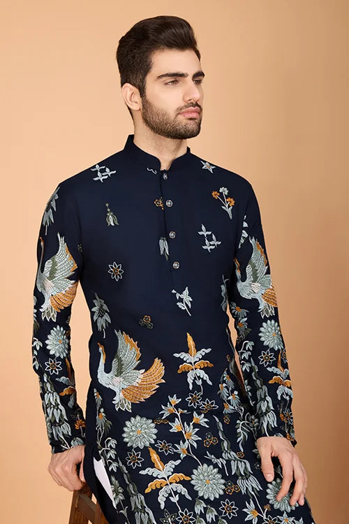 Men's Navy Kurta