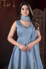 Sky Blue Festival Salwar Suit