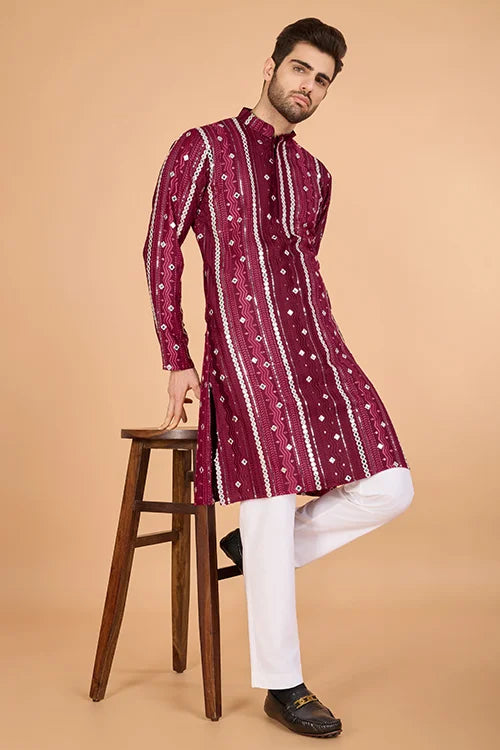 Stylish Wedding Wear Mens Kurta