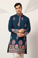 Teal Blue Kurta for Men