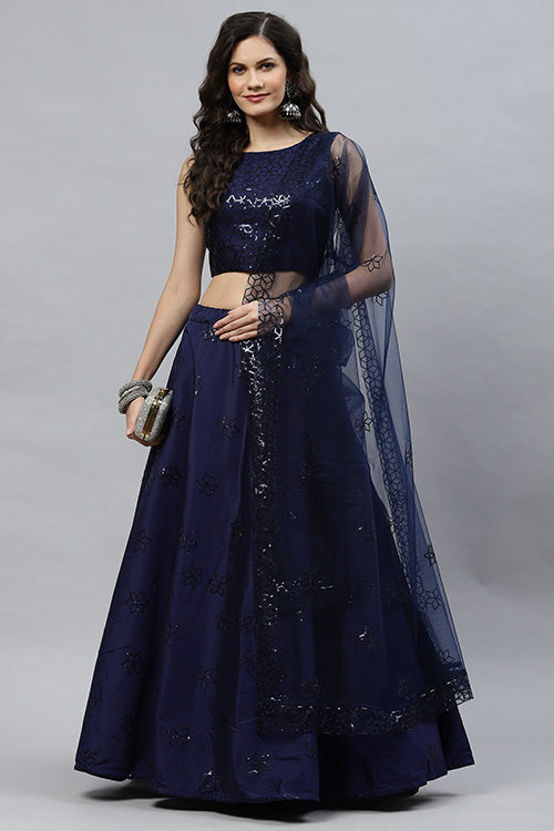 Navy Lehenga Choli Collection