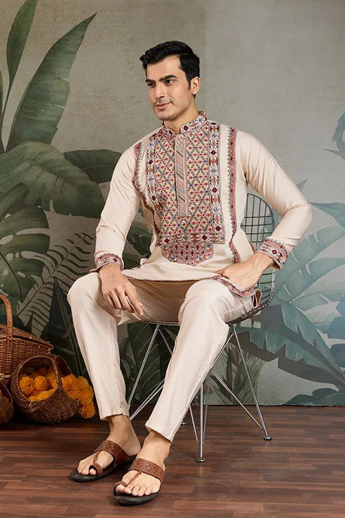  Embroidered Kurta Pajama for Men
