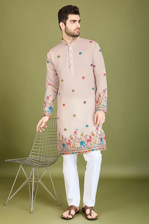 Viscose silk kurta 