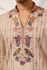 Festive Wear Beige Kurta Set