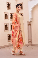 Chiku Embroidered Chanderi Suit