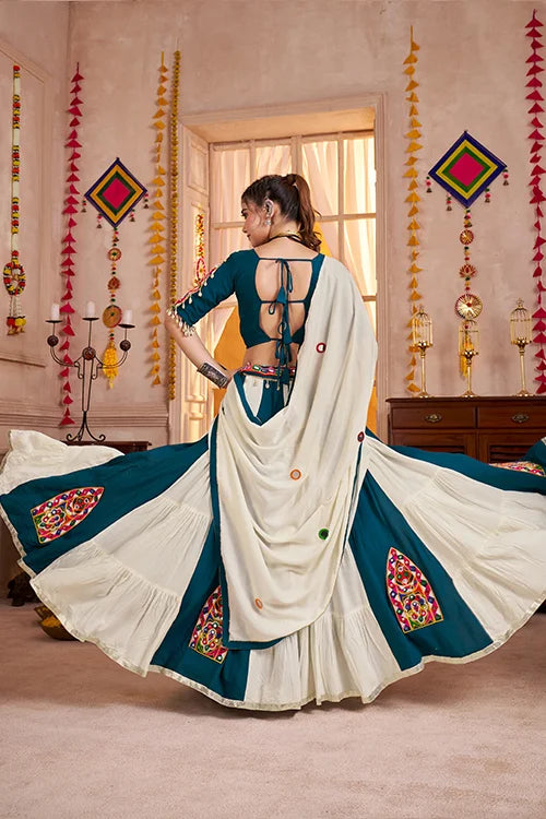 Multi Color Cotton Chaniya Choli for Navratri Dandiya Raas - shubhkalastore.com Multi Color Cotton Chaniya Choli for Navratri Dandiya Raas - shubhkalastore.com