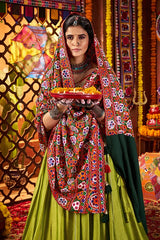 Green Navratri Chaniya Choli