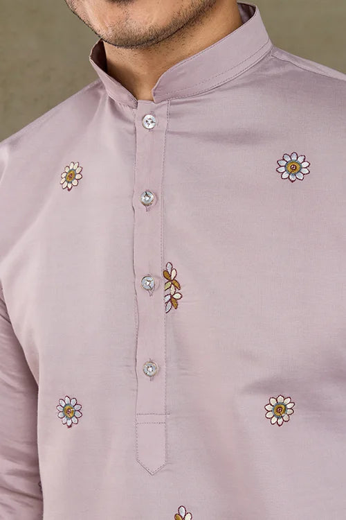 Traditional Dusty Pink Kurta for Men