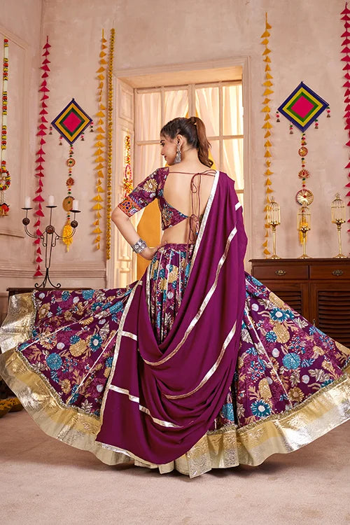 Traditional Purple Navratri Chaniya Choli