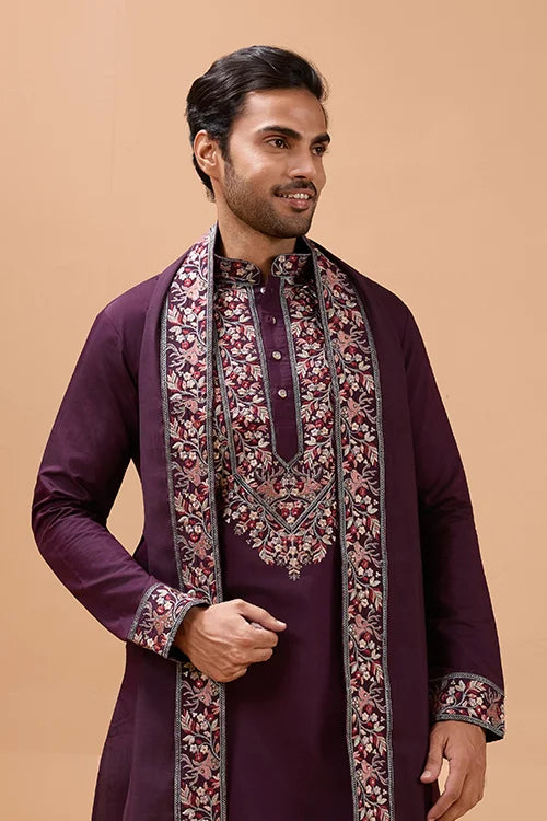 Ethnic Purple Kurta for Men