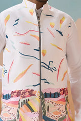 Carnival White Koti Kurta