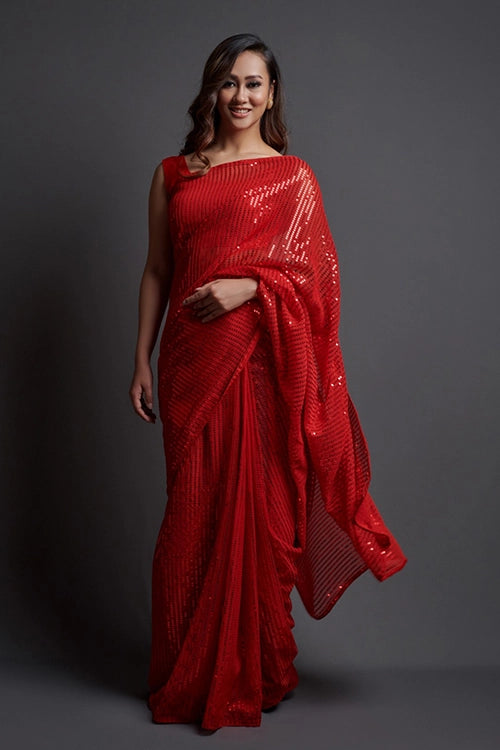 Heavy Georgette Silk Saree
