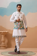 Vantara Style White Koti Kurta