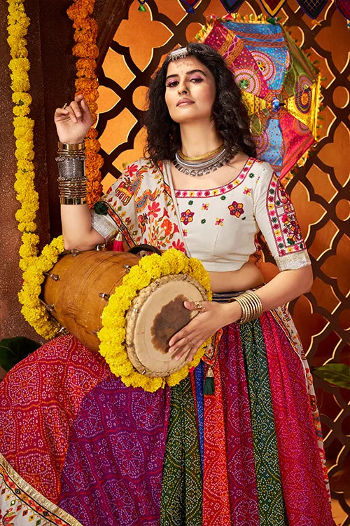 Multi Color Navratri Chaniya Choli