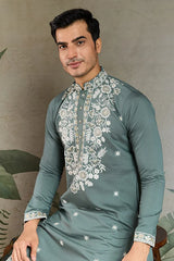 Pastel Pista Kurta for Men