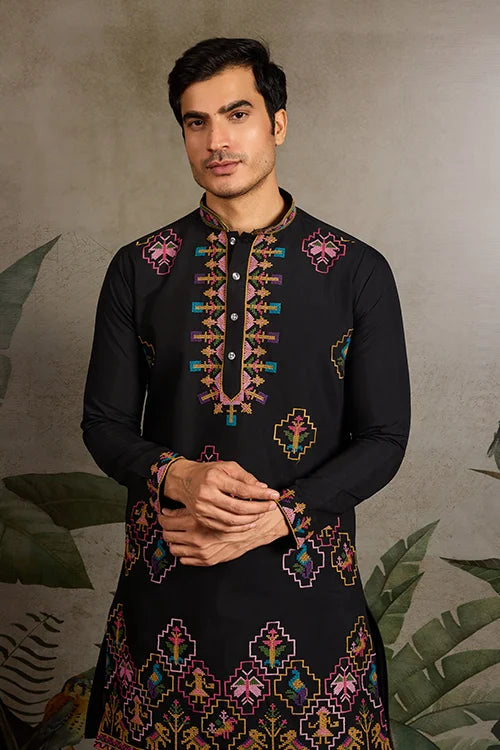 Luxurious Black Kurta