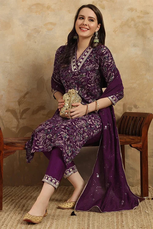 Women’s Festive Chanderi Suit