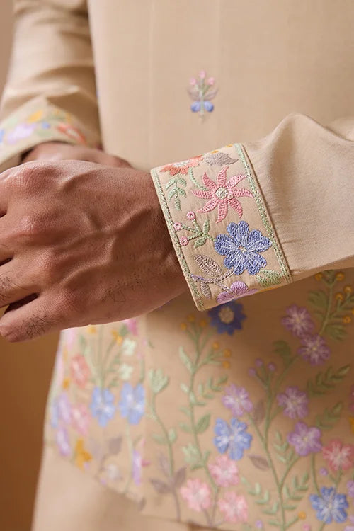 Beige Kurta with Pant for Wedding