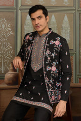 Black Kurta with Jacket
