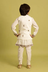 White Koti Kurta Kids