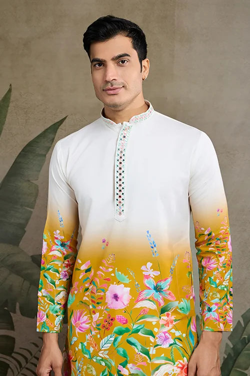 Mirror Work Kurta for Mens