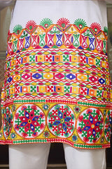 White Embroidered Navratri Kurta