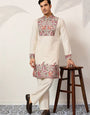 Traditional White Designer Kurta Pant Set for Mens Wear