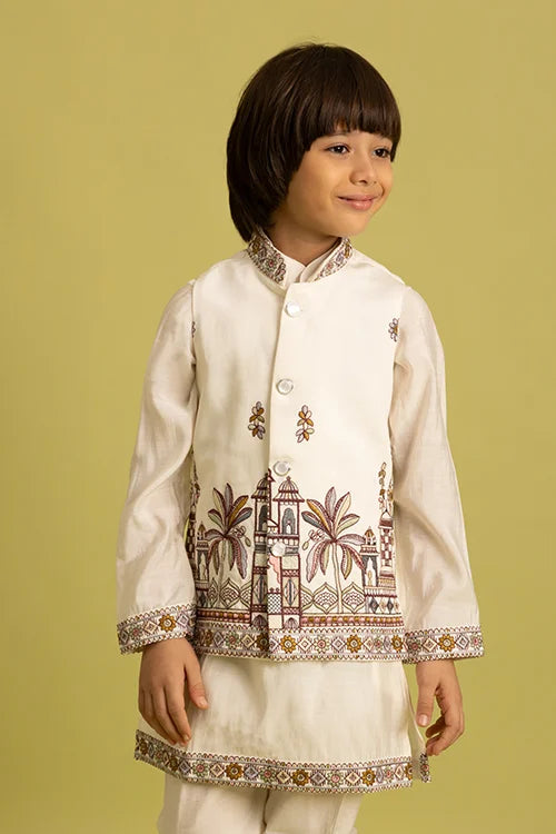 White Kurta Set Boys Ethnic