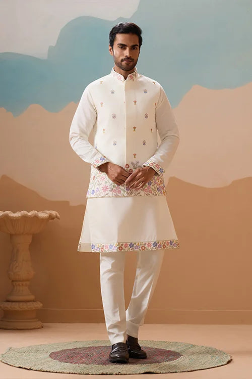 Ethnic White Kurta Set