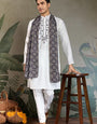 Simple & Stylish White Kurta with Dupatta for Men