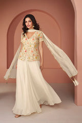 Cream Salwar suit