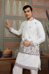 Latest White Kurta with Koti