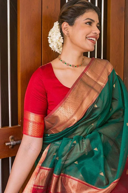 GREEN FESTIVAL SAREE