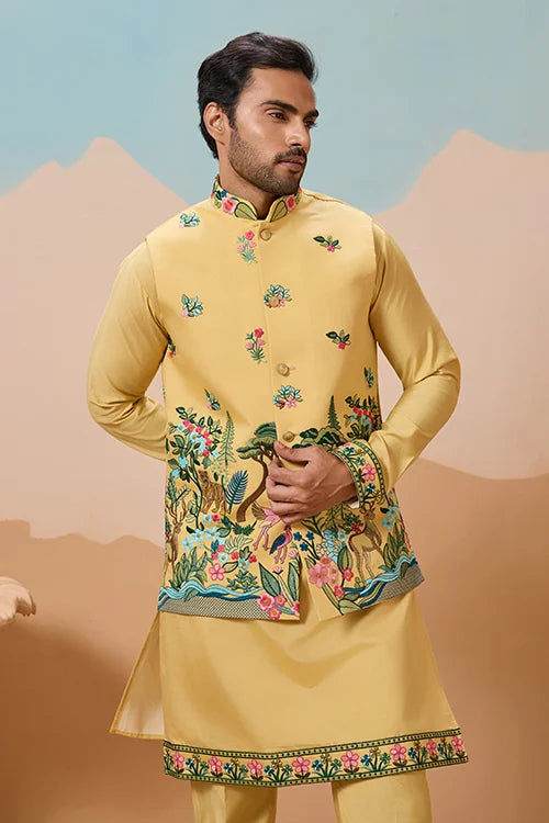 Yellow Haldi Kurta Set