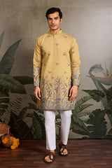 Haldi Ceremony Yellow Kurta for Men