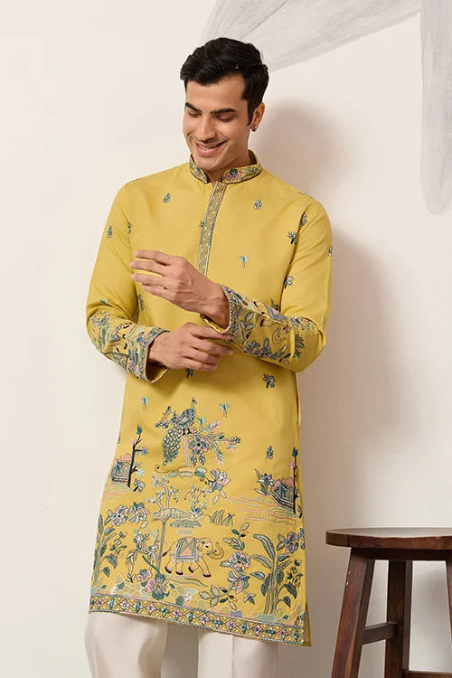 Yellow Kurta for Haldi Function