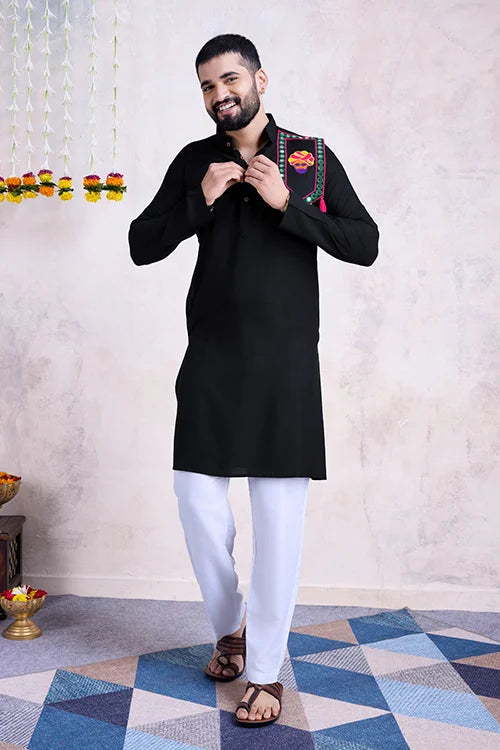 Black Color Kurta