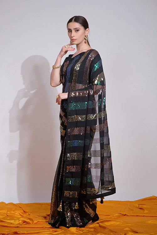 Fancy saree in georgette fabric
