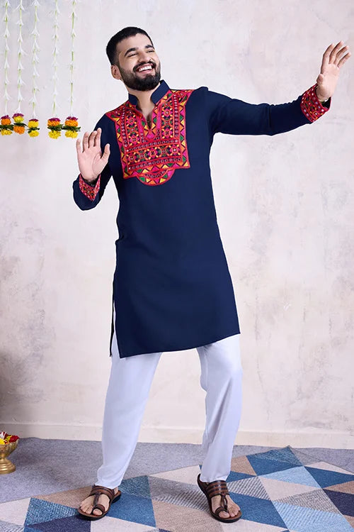 Celebrate Navratri Men s Garba New Look Kurta Style shubhkalastore