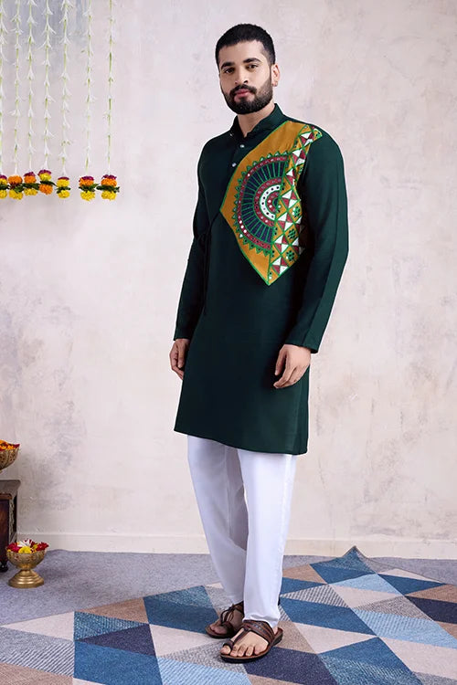 Green Kurta for Mens
