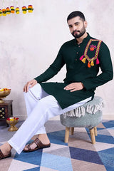 Green Color Navratri Special for Mens Wear Collection