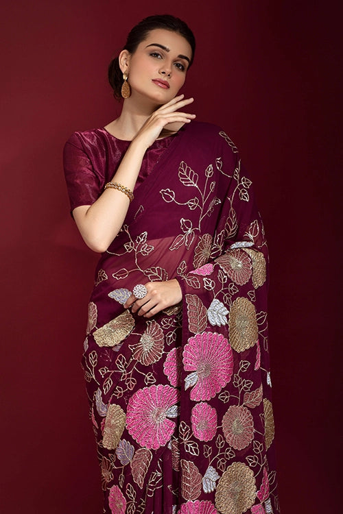 Bollywood designer georgette saree
