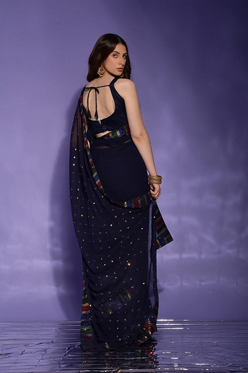 Designer Saree with All Over Butti and Sequins